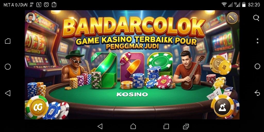 Tampilan gameplay seru dari BANDARCOLOK dengan berbagai pilihan permainan Kasino.