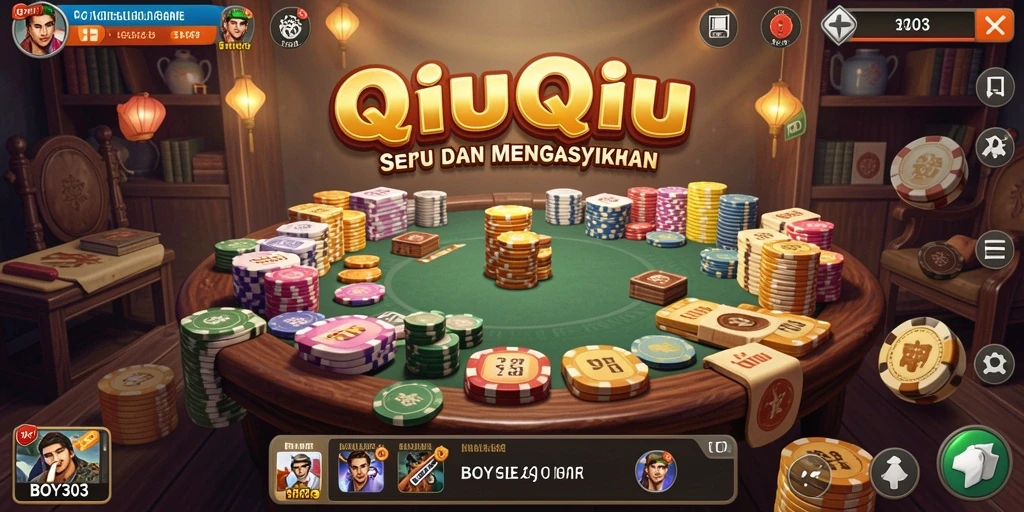 Tampilan gameplay QiuQiu yang menarik di BOY303.