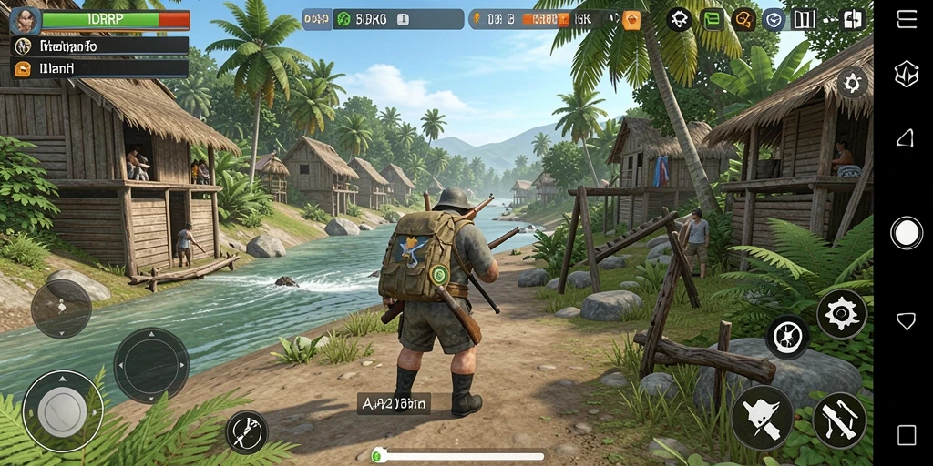 Tampilan gameplay menarik dari IDRRP dengan karakter yang berinteraksi.