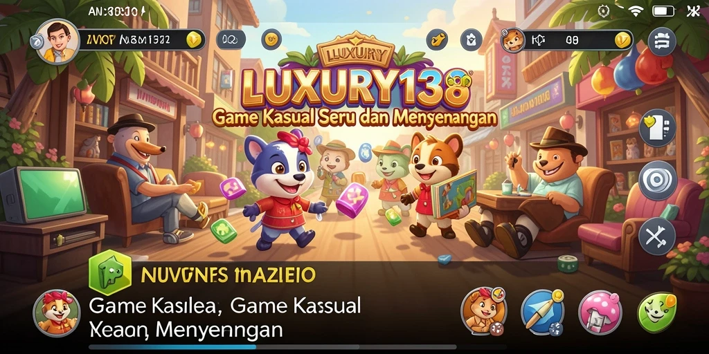 Screenshot gameplay LUXURY138 dengan tampilan warna-warni dan tantangan seru.