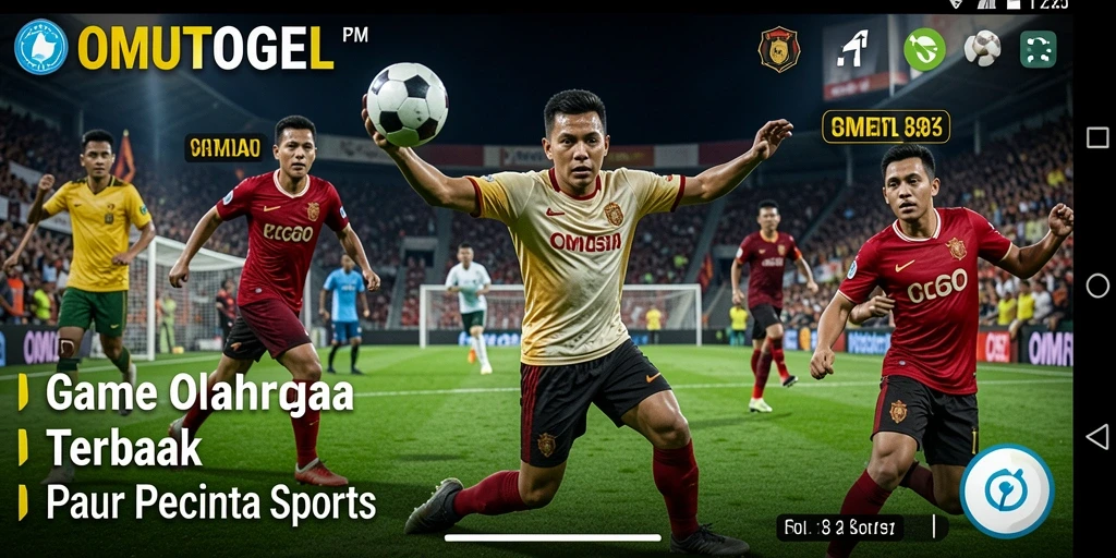Screenshot gameplay OMUTOGEL menampilkan aksi seru dalam pertandingan olahraga.