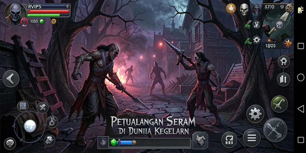 Tampilan gameplay menyeramkan di RVIP5 yang memacu adrenalin.