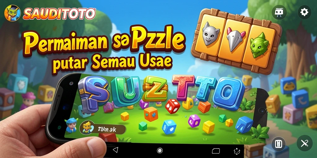 Gameplay SAUDITOTO yang seru dengan berbagai teka-teki menarik.