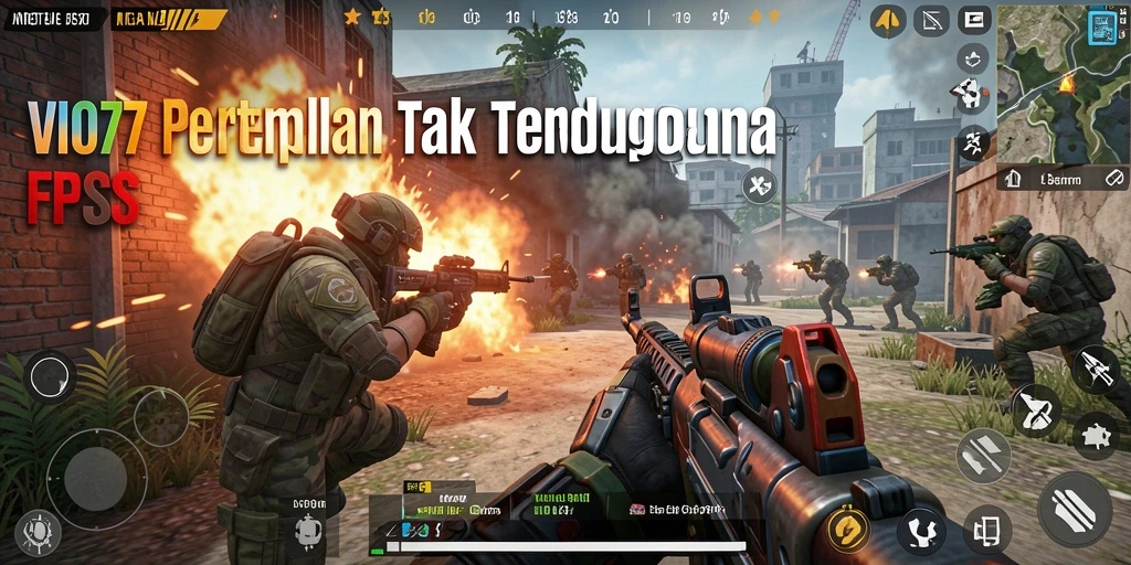 Tampilan gameplay VIO77 dengan aksi tembak-menembak yang dinamis.
